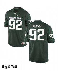 Men's Michigan State Spartans NCAA #92 Evan Morris Green Authentic Nike Big & Tall Stitched College Football Jersey NJ32C81WN